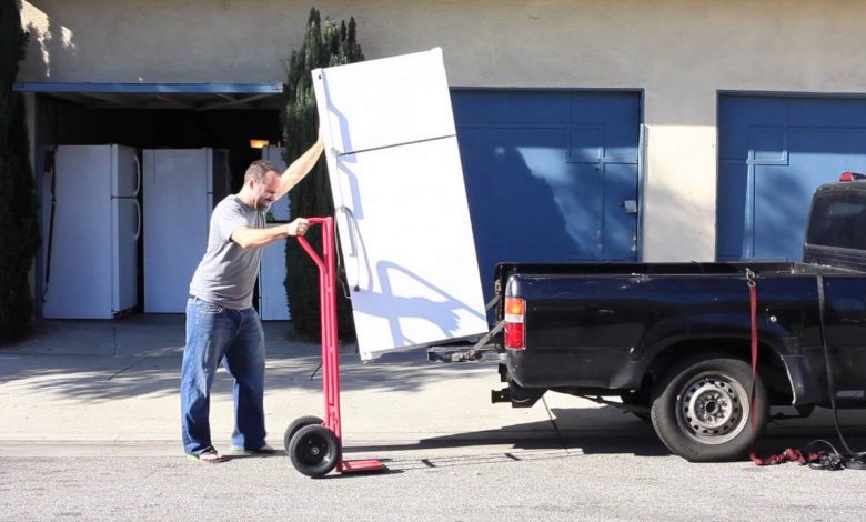 How to load a refrigerator in a pickup truck