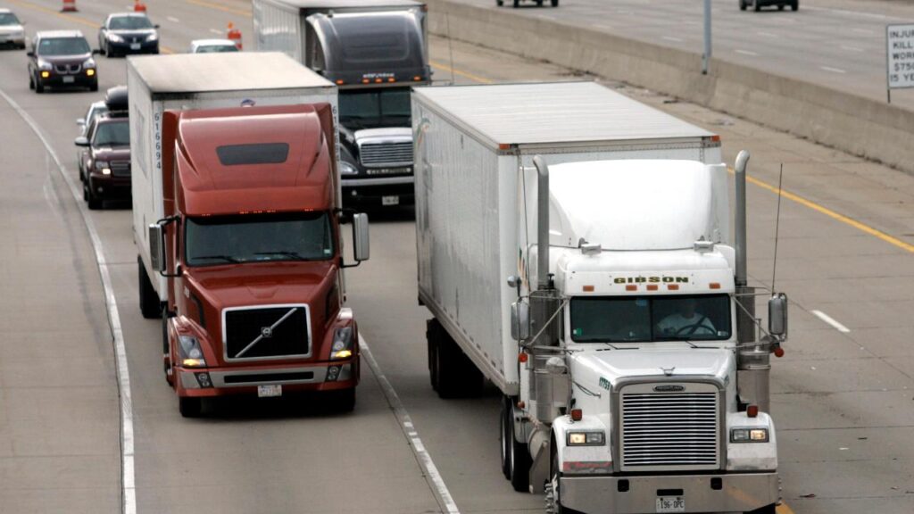 A cartoon truck driver saying 'I'm not just a truck driver, I'm a road warrior, a king of the highways, a master of the open road...and yes, I make over $100,000 a year!'