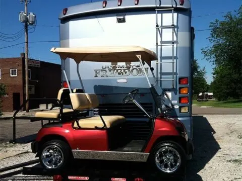 Can You Tow a Golf Cart Carrier Behind an RV?