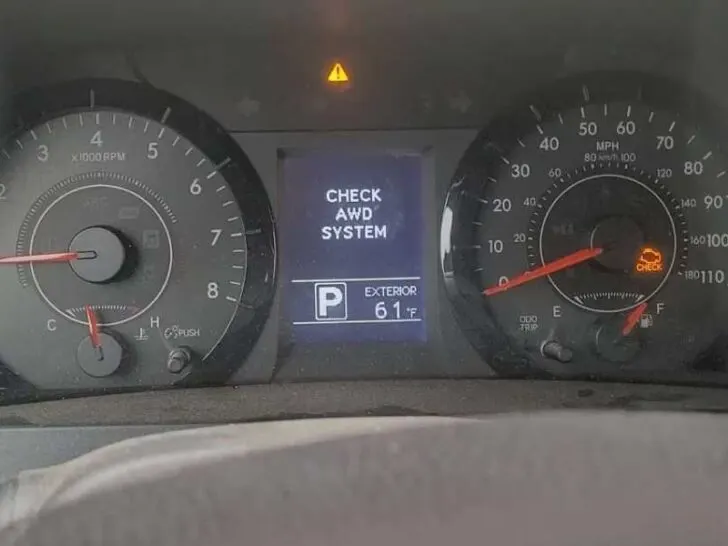 What Does Check AWD System Mean on Toyota Highlander?