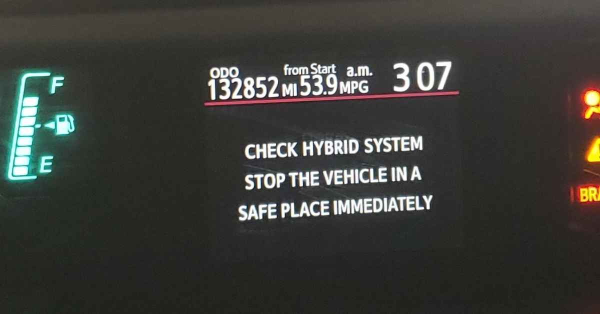 Toyota Prius Check Hybrid System