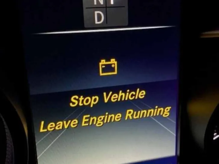 Why does my Mercedes say Stop Vehicle Leave Engine Running?