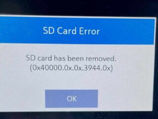 GMC Acadia SD Card Removed