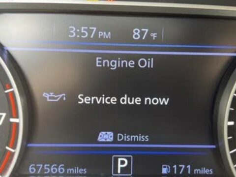 Engine Oil Service Notification Engine Oil Service Due Now on Nissan Sentra (Explained)