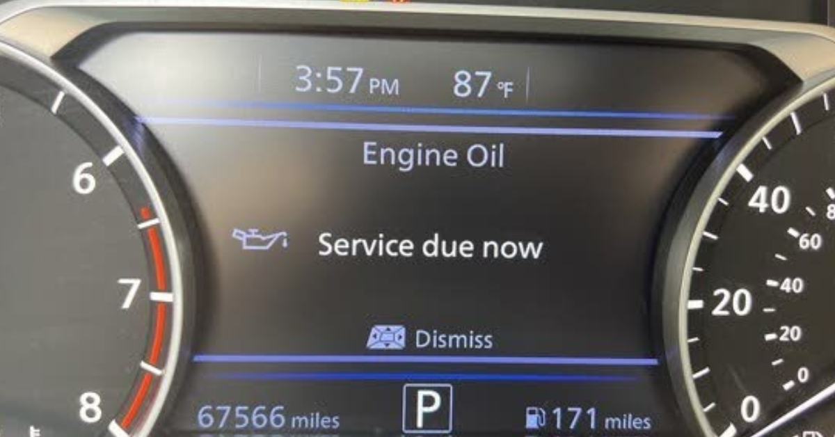 Engine Oil Service Due Now on Nissan Sentra (Explained)